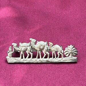 COPY - Vintage Silver Camel Caravan Brooch